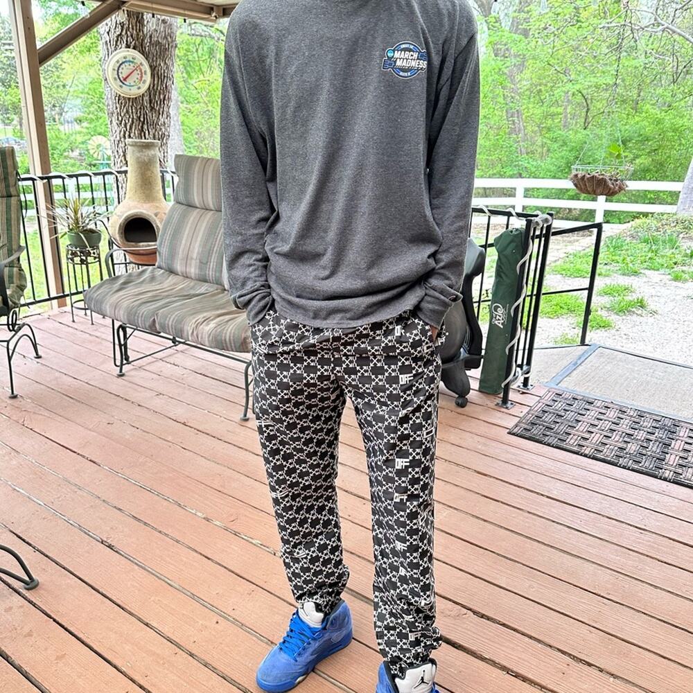 OFF-WHITE monogram nylon pants Black